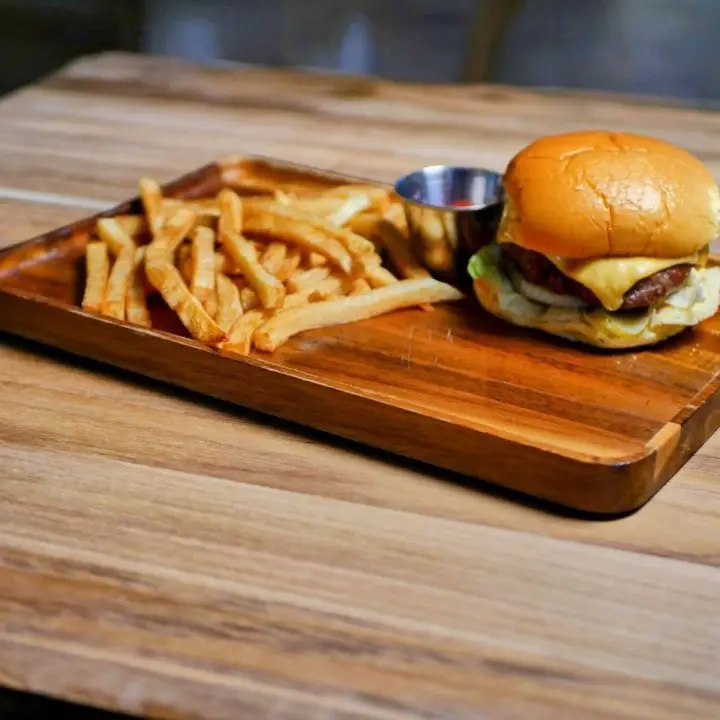 Cheese Burger with French Fries